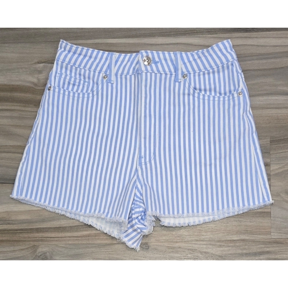 H&M Blue & White Striped Shorts Size 4